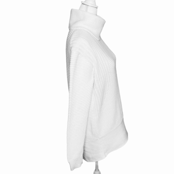 Vince Camuto Mock Neck Chunky Knit Sweater White - Picture 4 of 11